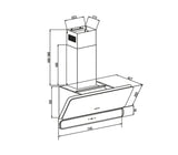 Campana Aura 76cm acero Vetrux
