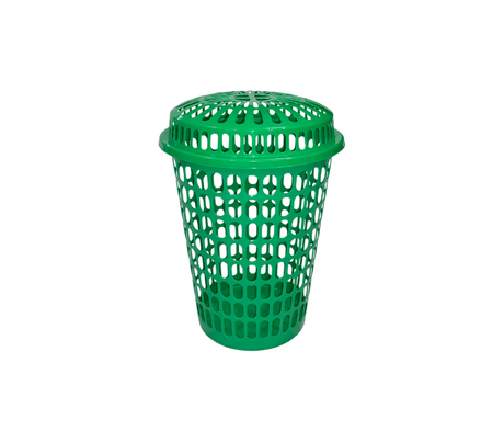 Cesta redonda con tapa premium Alfa Hogar