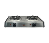 Cocina eléctrica 2 h acero inoxidable 2000w Home Tech