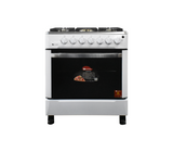 Cocina a gas 30" de piso 5 hornillas horno blanca SJ-30B5H Sj Electronics