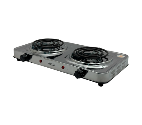 Cocina eléctrica 2h de caracol cromada Roccia