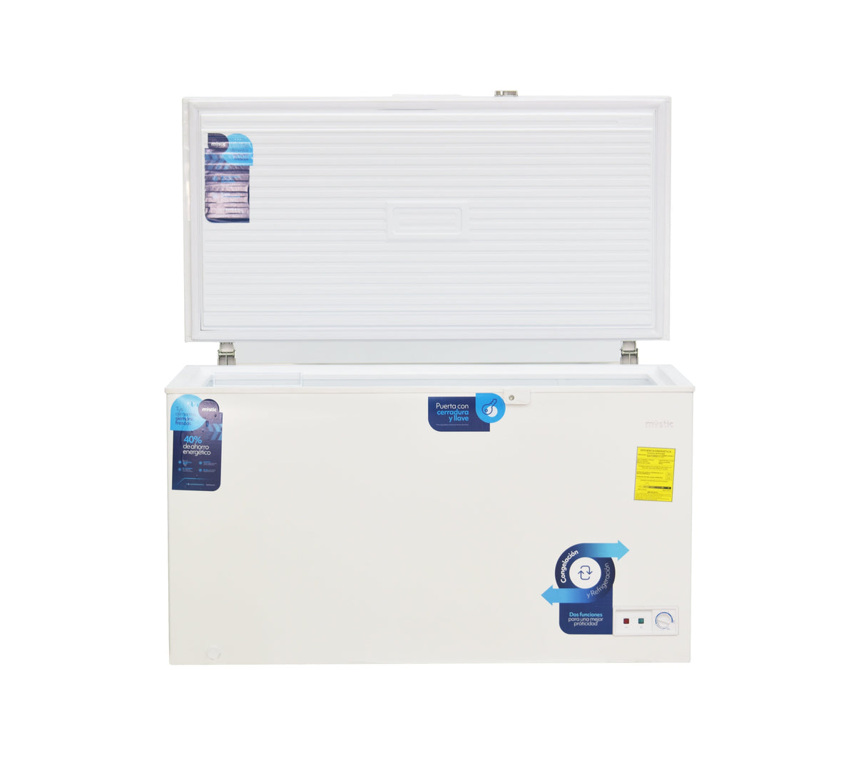 Congelador hztl 400 litros blanco Mystic