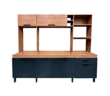 Mueble de Cocina Compacta Zoe Freijo/Nero Mx Moveis