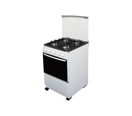 Cocina a gas 20" de piso 4 hornillas horno blanca GPCC1003522 Gplus