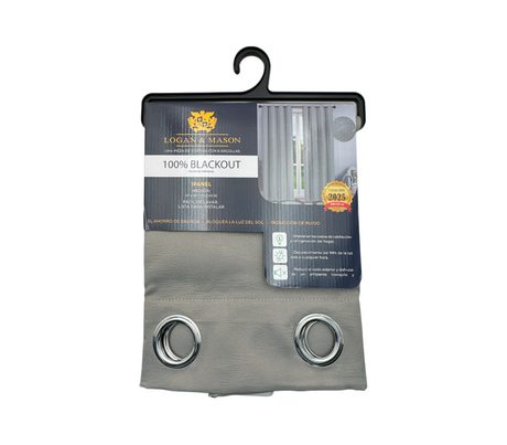 Cortina de Ventana C/Aros 100% Blackout Logan & Mason