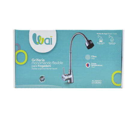 Griferia individual flexible para fregadero a/f Wai