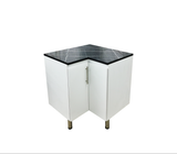 Gabinete/Mesón de Cocina Esquinero C/2Puertas Tope en PVC Marmolizado Powerfik