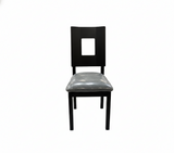SILLA PARA COMEDOR CON TAPIZADO EN TELA GRIS MERCADO DEL MUEBLE