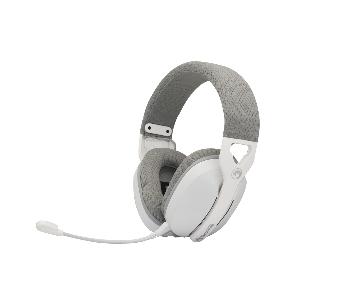 Audífonos Gaming Headset inalámbrico blanco/gris RGB Marvo