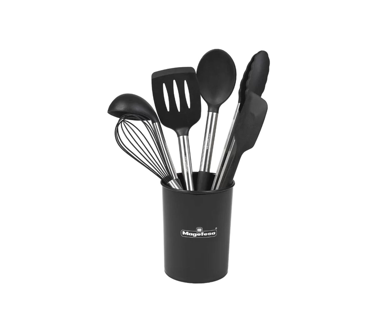 Juego de utensilios para cocina 7 piezas negro Magefesa