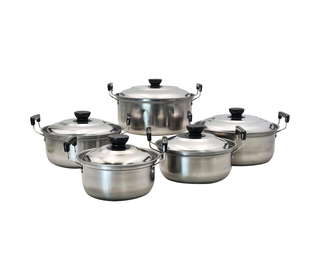 Juego de ollas 10 piezas acero inox Mo Import