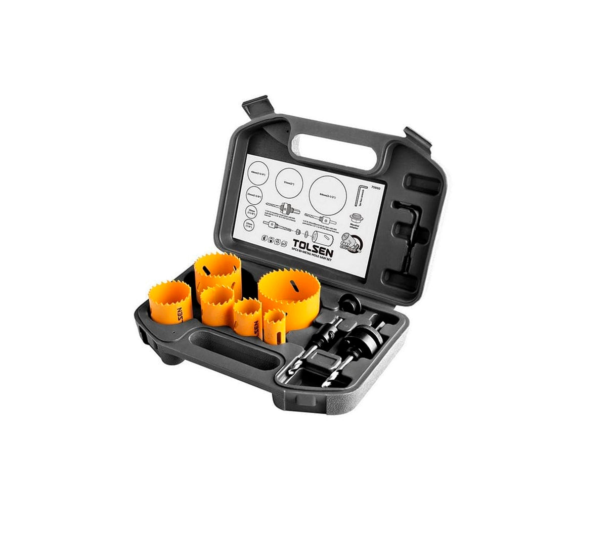 Juego de copas bimetálicas 9 piezas Tolsen