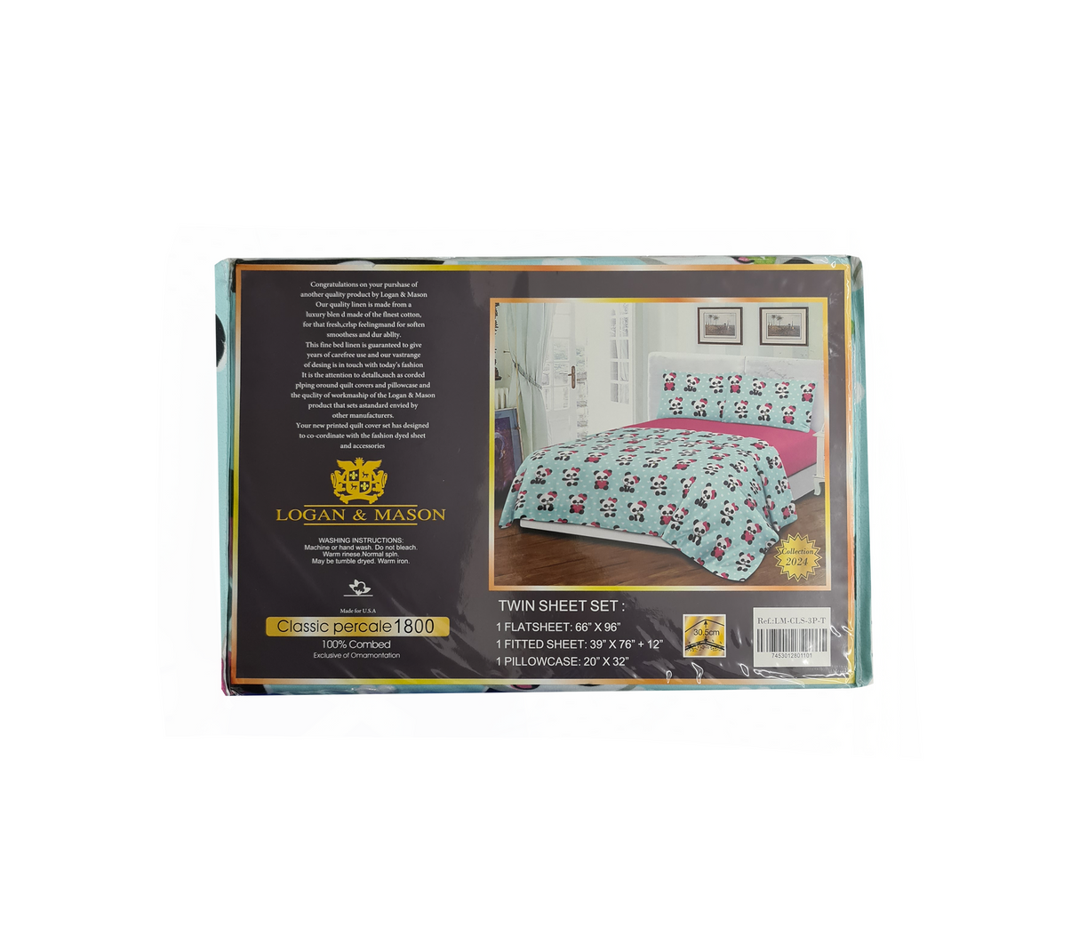 Juego de sábana individual 1800 Logan & Mason