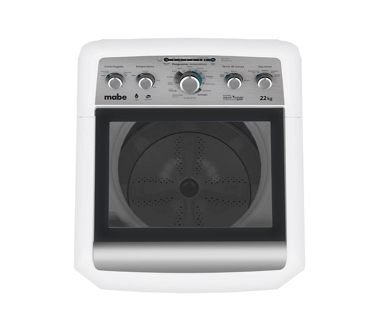 Lavadora automática 22 kg carga superior blanca Mabe