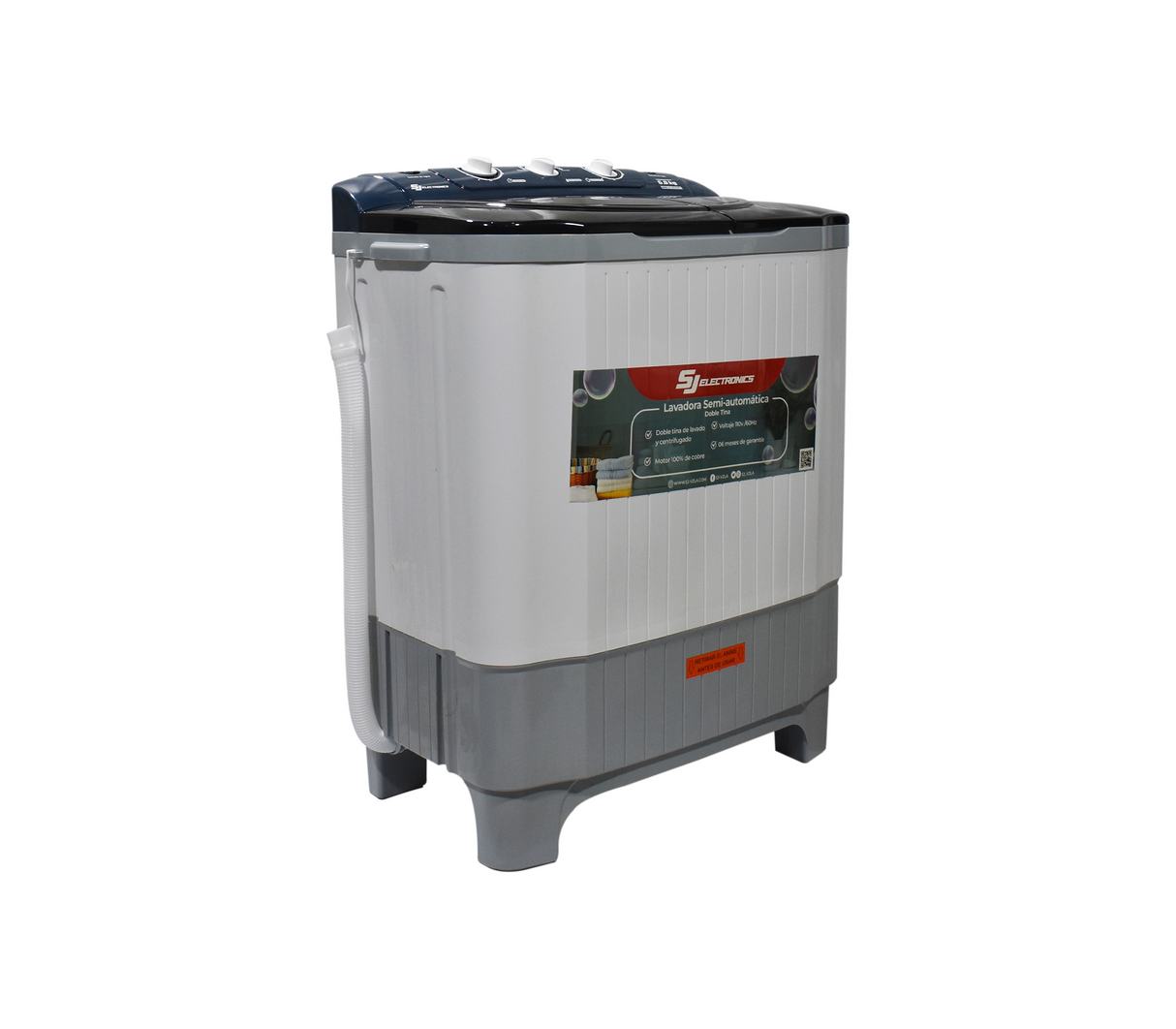 Lavadora doble tina 6 kg gris Sj Electronics