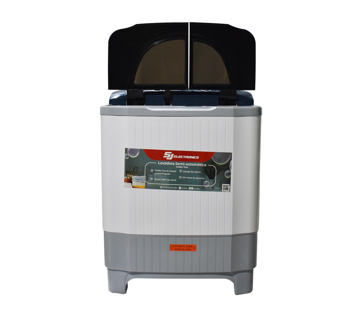 Lavadora doble tina 6 kg gris Sj Electronics