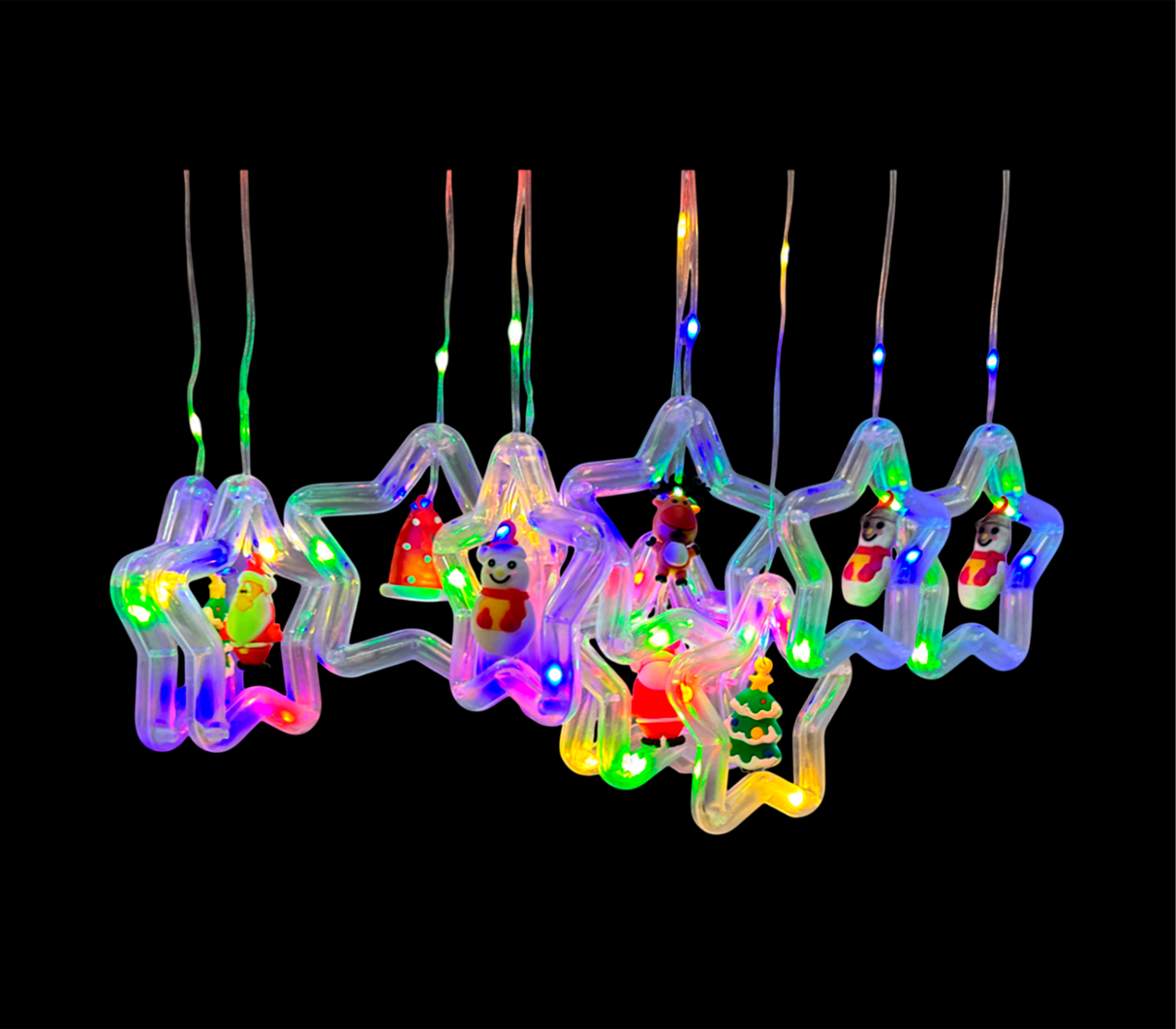 Luces de cortina con muñeco El Gran Ocho