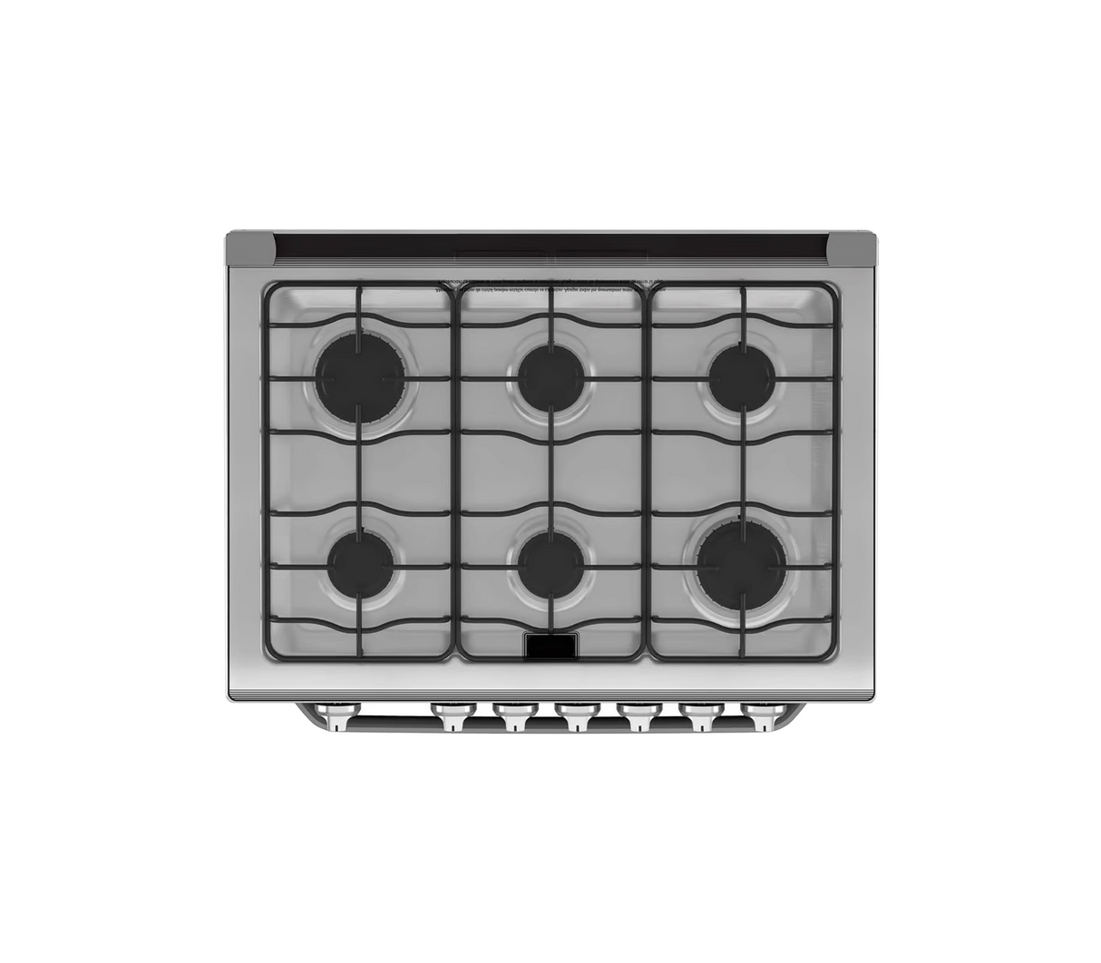 Cocina a gas Para Empotrar 6h 80cm (30") acero inox c/tapa de vidrio y tapa de horno tipo espejo Mabe