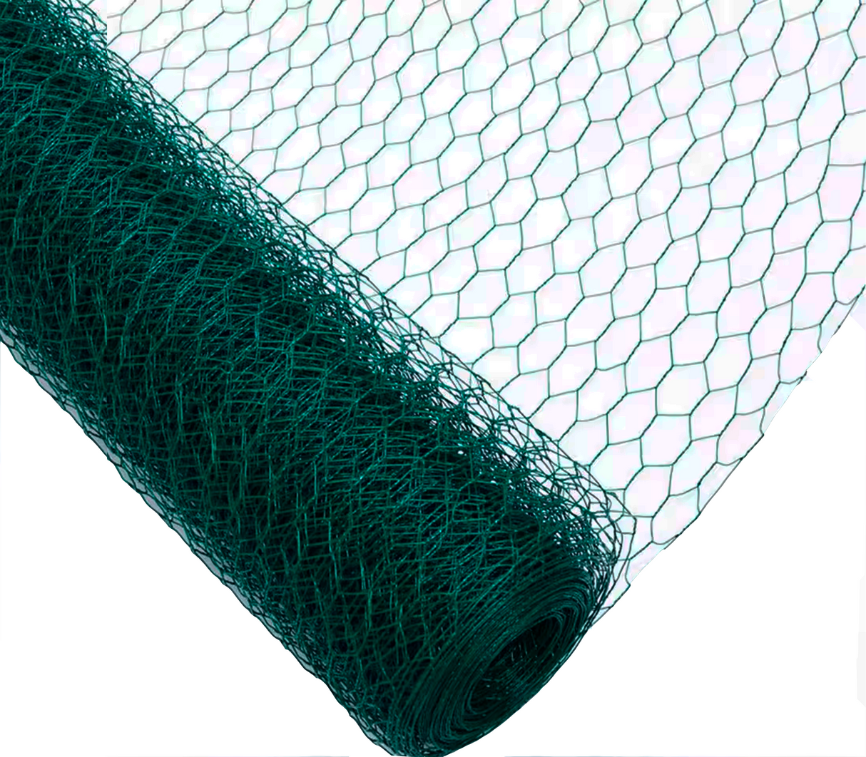 Malla hexagonal electrogalvanizada recubierta pvc 1" x 45m x 1m cod.5-339-2 Zasc