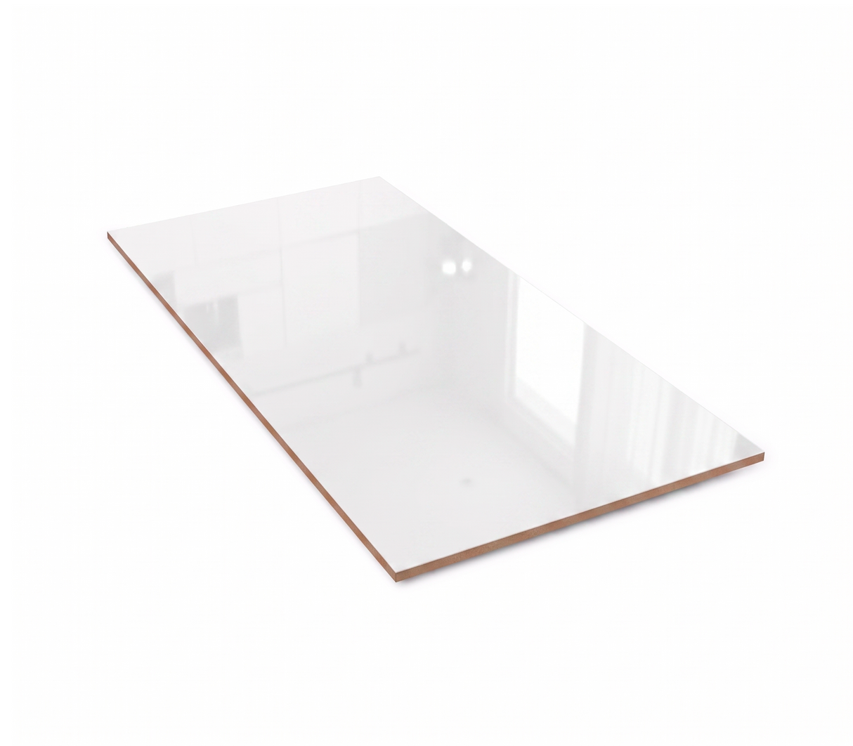 Lámina de melamina MDF 15mm 1,22x2,44m glacial white glossy Powerfik