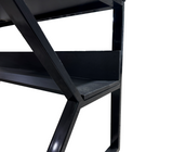 Mesa de computadora en base de metal c/tope en melamina negro Powerfik