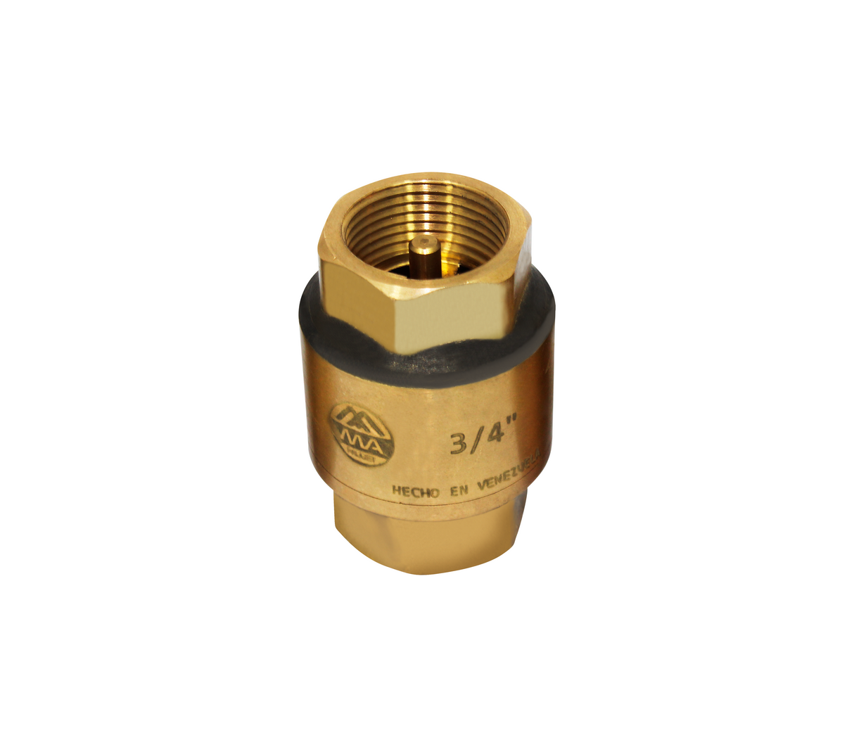 Válvula check vertical 3/4" pesada con pistón en bronce Metales Aleados