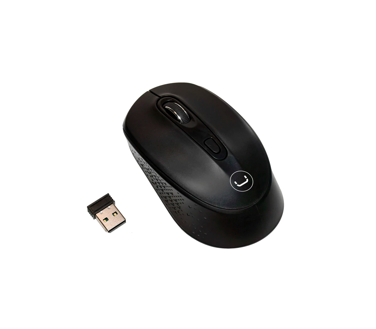 Mouse contour inalámbrico negro Unno Tekno