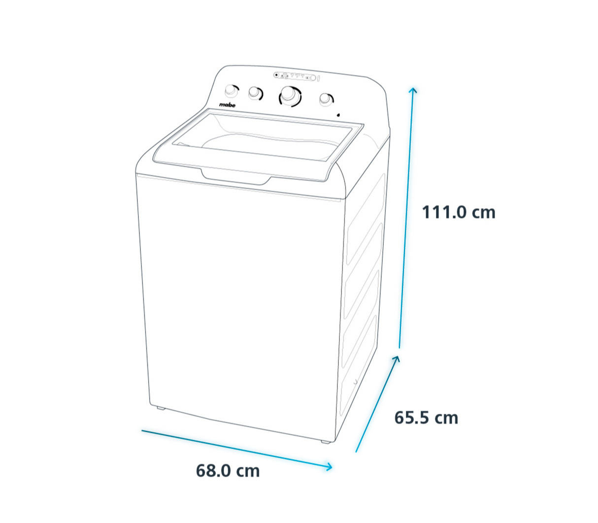 Lavadora automática carga superior 17 kilos LMA77113CBAB0 Mabe
