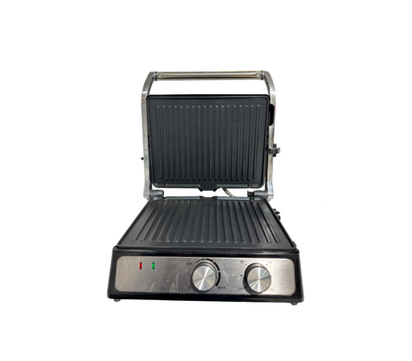 SANDWICHERA PARRILLA DE PANINI C/BAND RECOLECTORA 1500W NEGRO/PLATA SANKEY