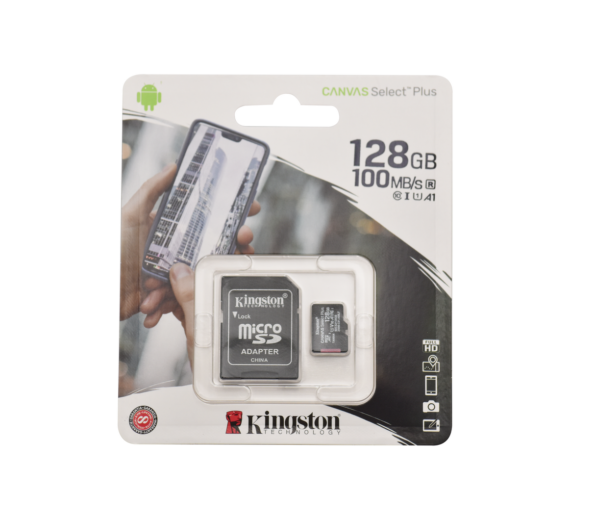 Micro SD 128GB + Adaptador Kingston