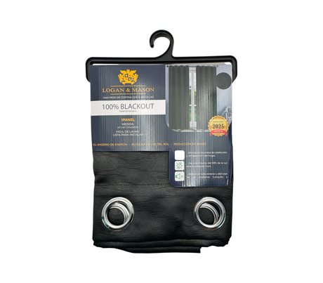Cortina de Ventana C/Aros 100% Blackout Logan & Mason