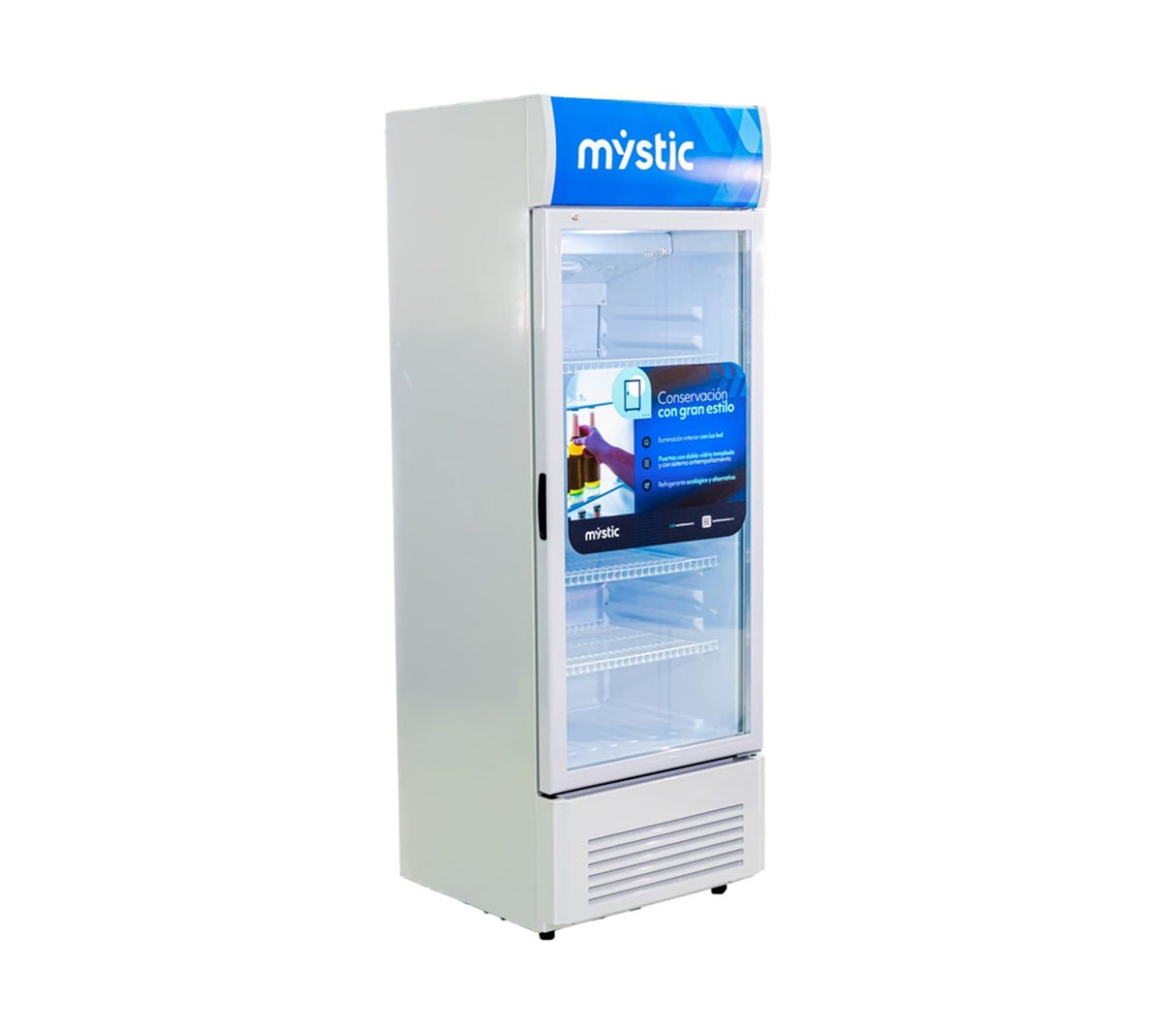 Nevera exhibidora vertical 450 litros blanco Mystic