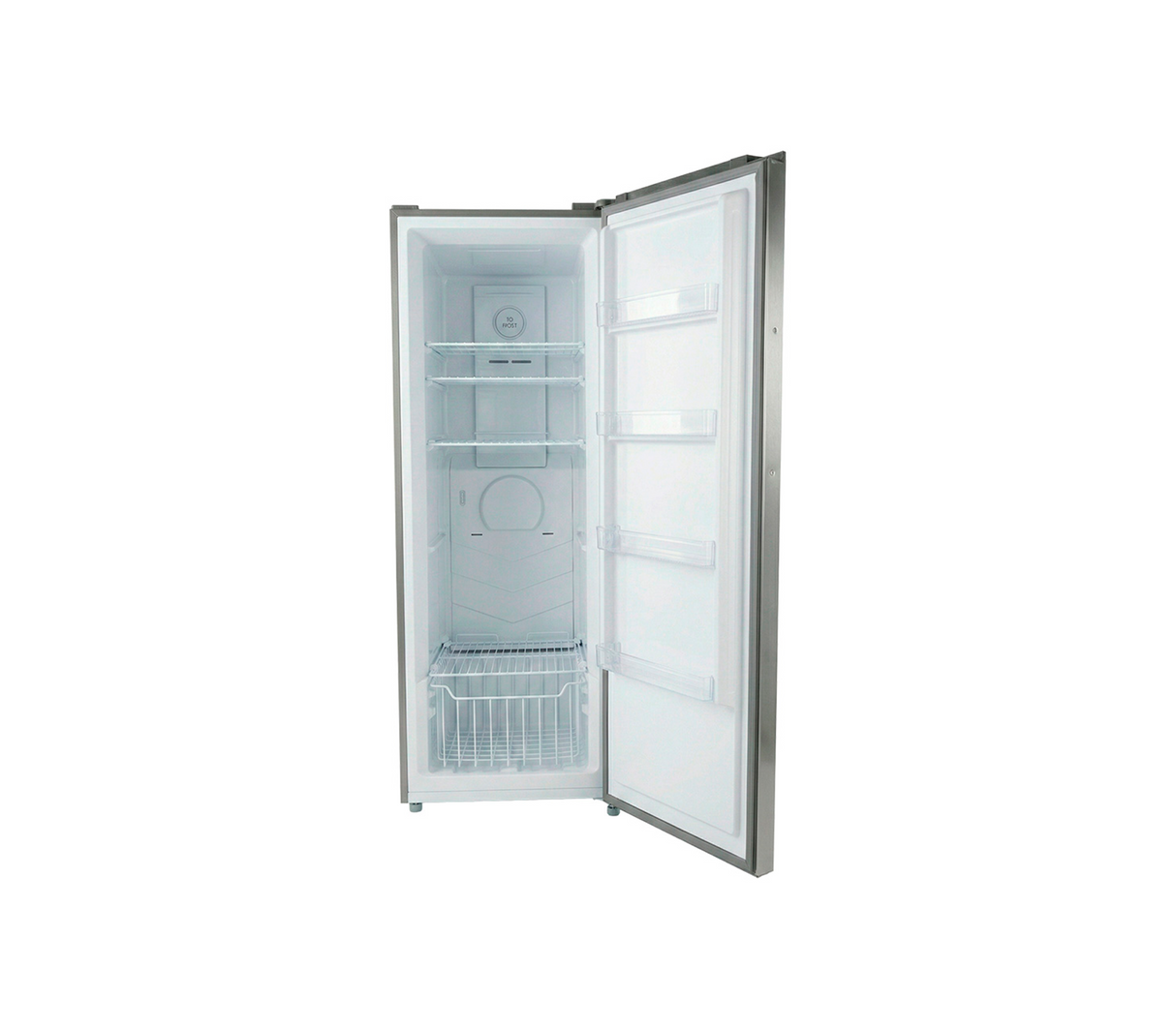 Congelador Vertical Dual-Refrigerador S/Escarcha 1 Puerta Gris Newkool