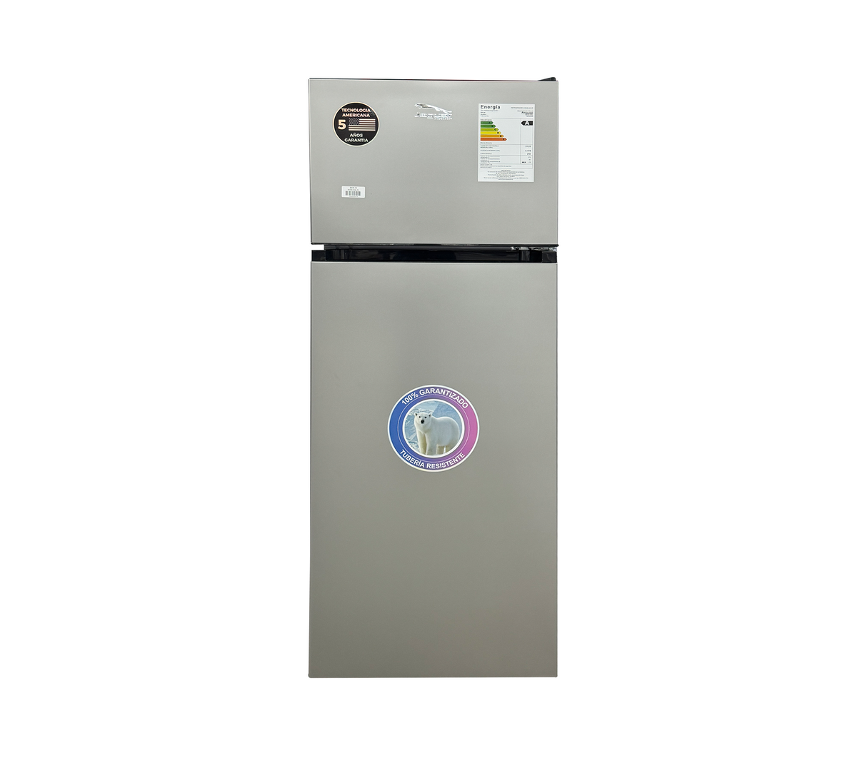 Nevera 2 puertas 9" 230Lts plateda Jaguar