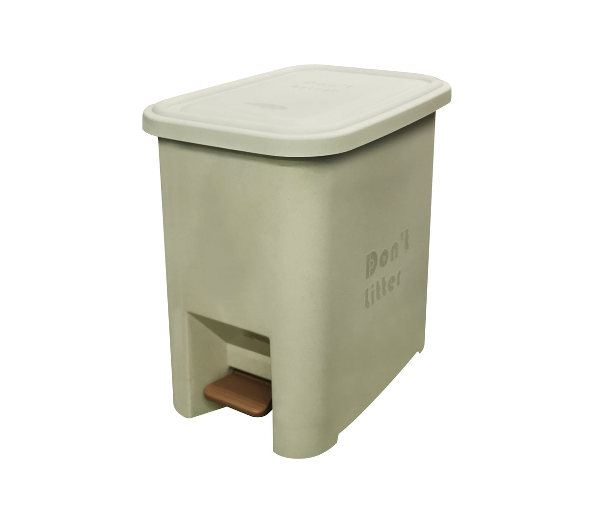 Papelera plástica con pedal 13 litros Beige Sky Home