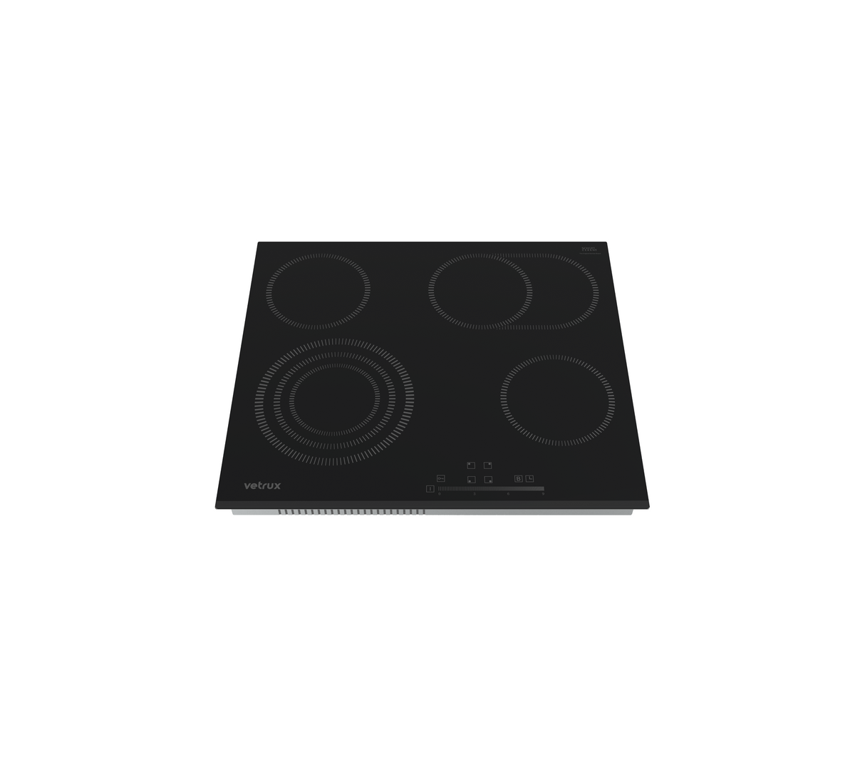 Tope de cocina eléctrico 4h 60cm Prestige  pro negro Vetrux