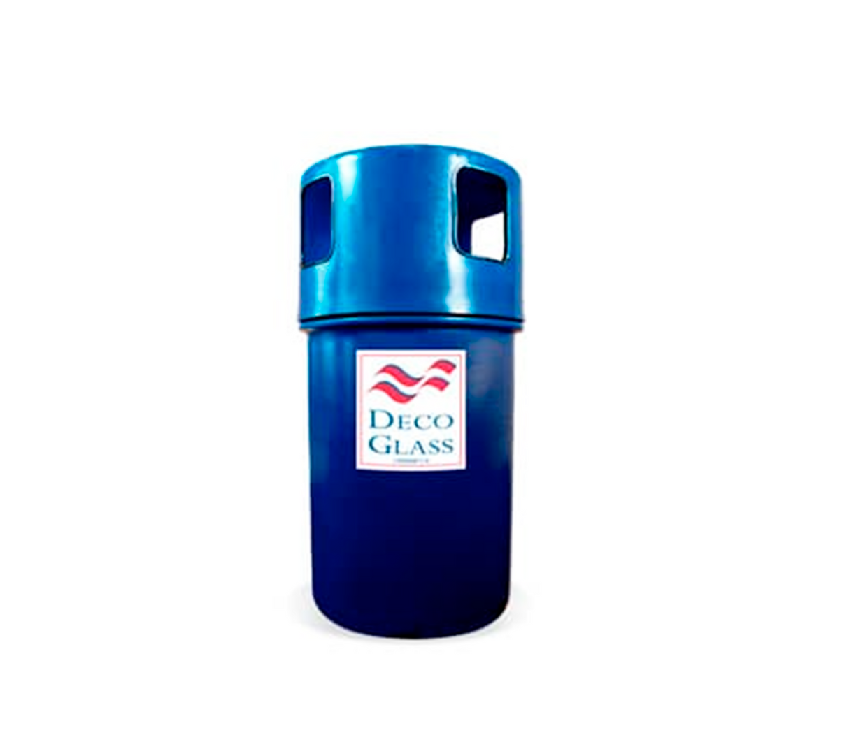 Bote de basura azul 120 litros Deco Glass