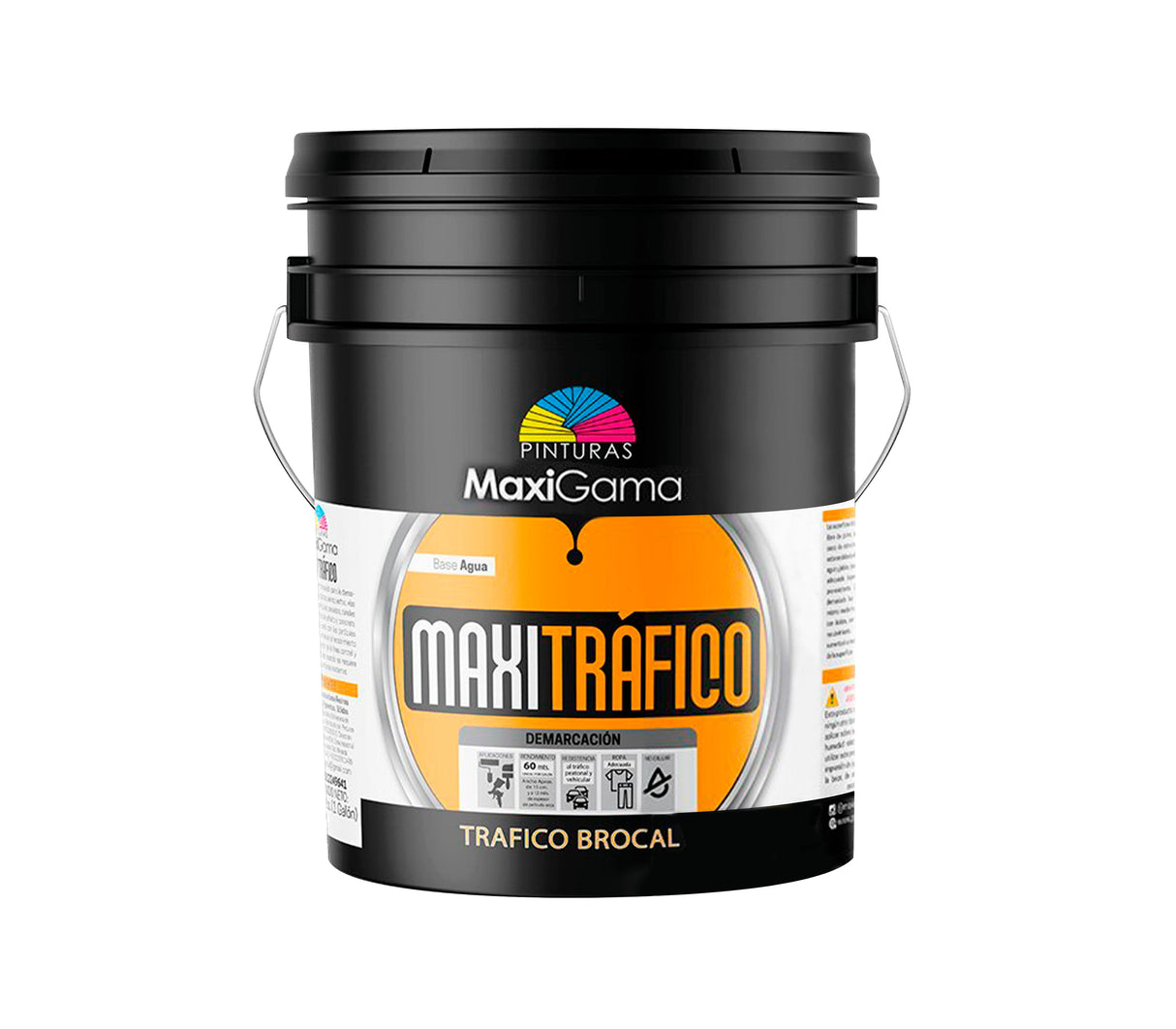 Pintura industrial a base de agua MaxiTrafico Brocal Ext clase A Maxigama