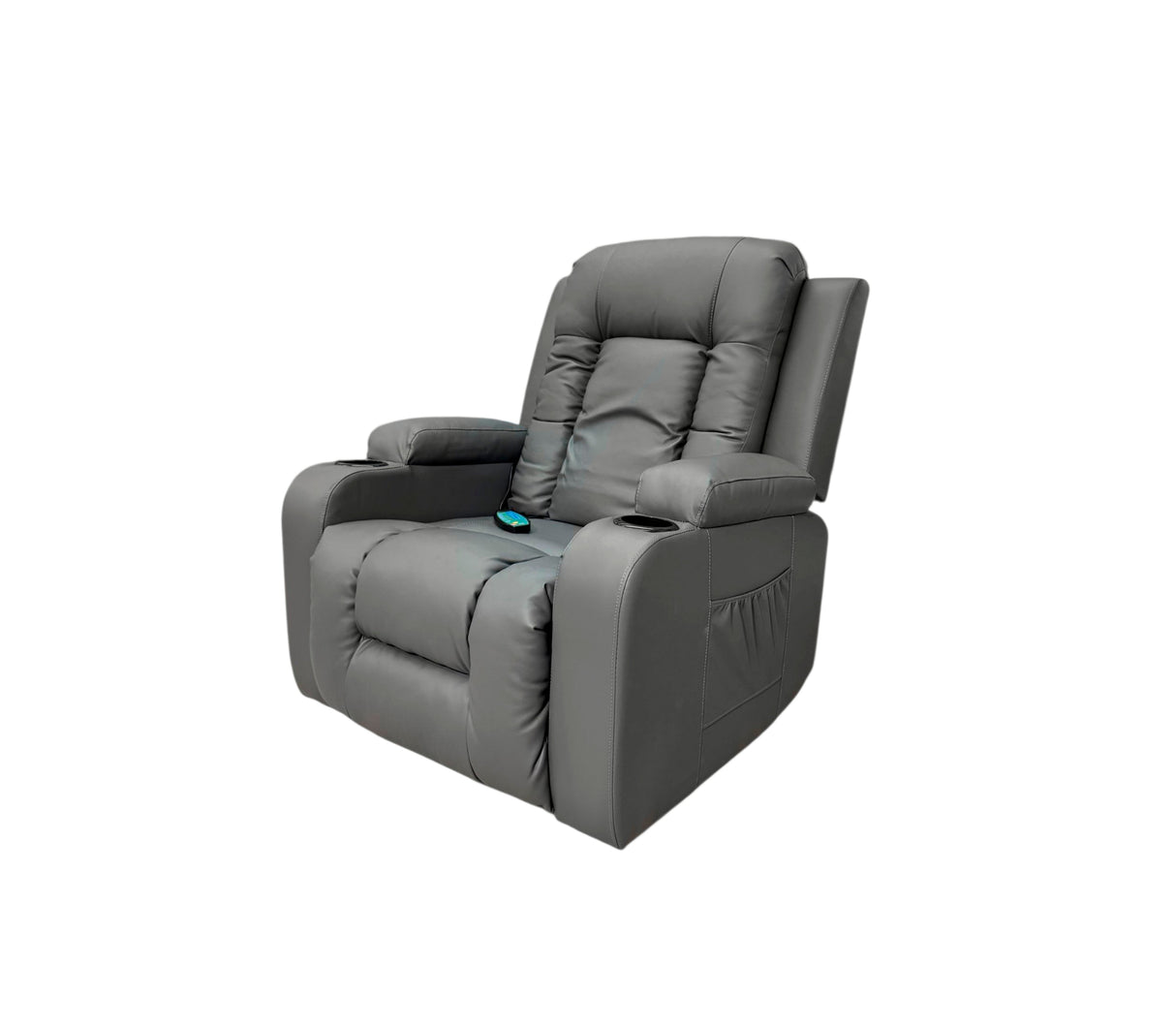 Poltrona/sillón reclinable y elevador 89x97x104/89x165x82 bipiel/grey Powerfik