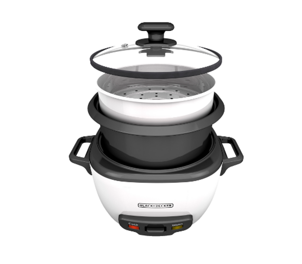 Olla arrocera 14 tazas plata Black & Decker