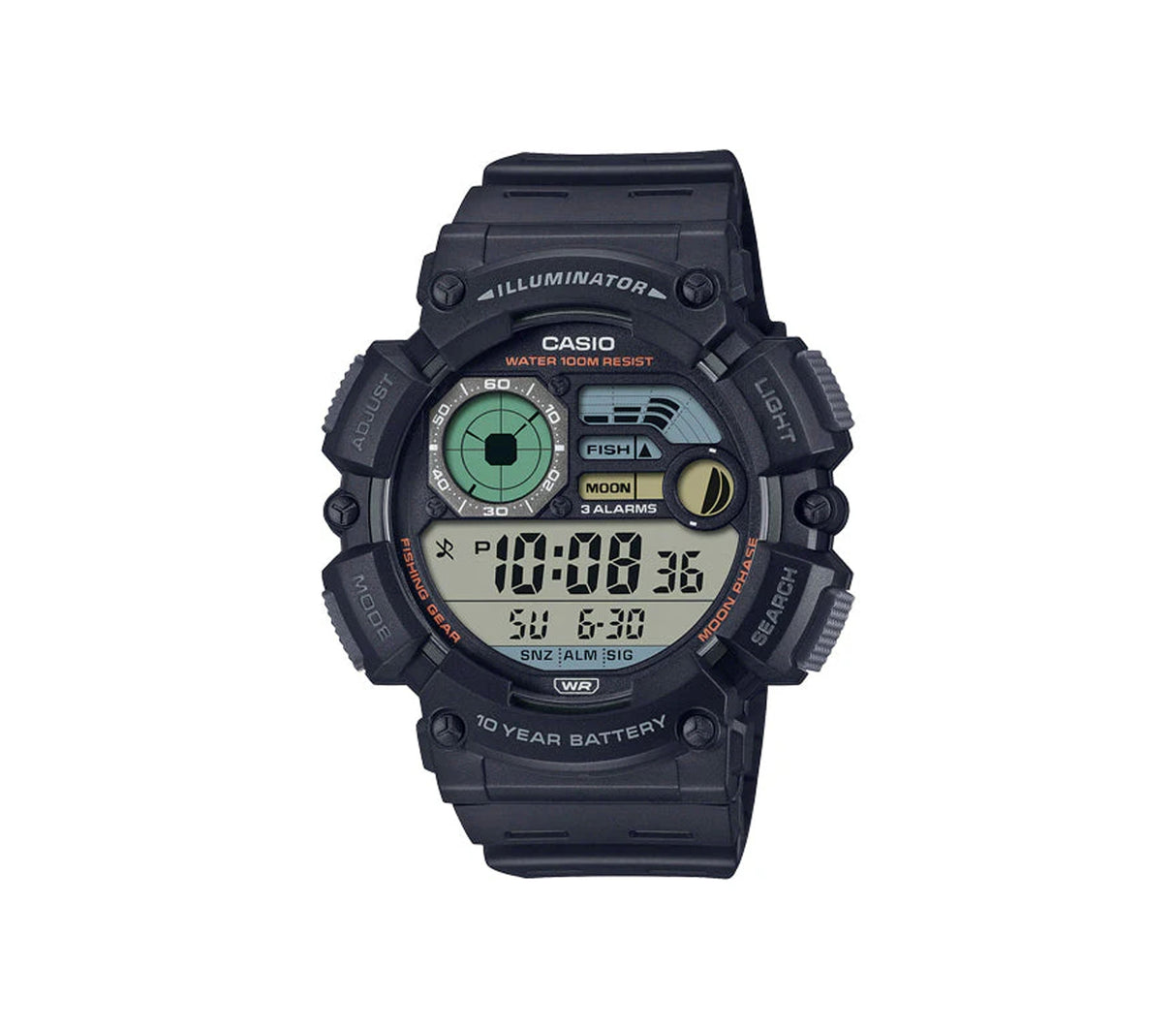 Reloj digital illuminator para caballero Negro/gris Casio