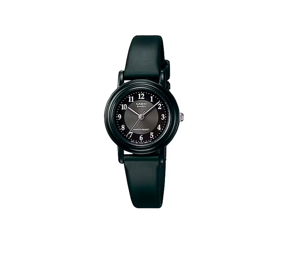Reloj analógico casual correa de resina negro Casio