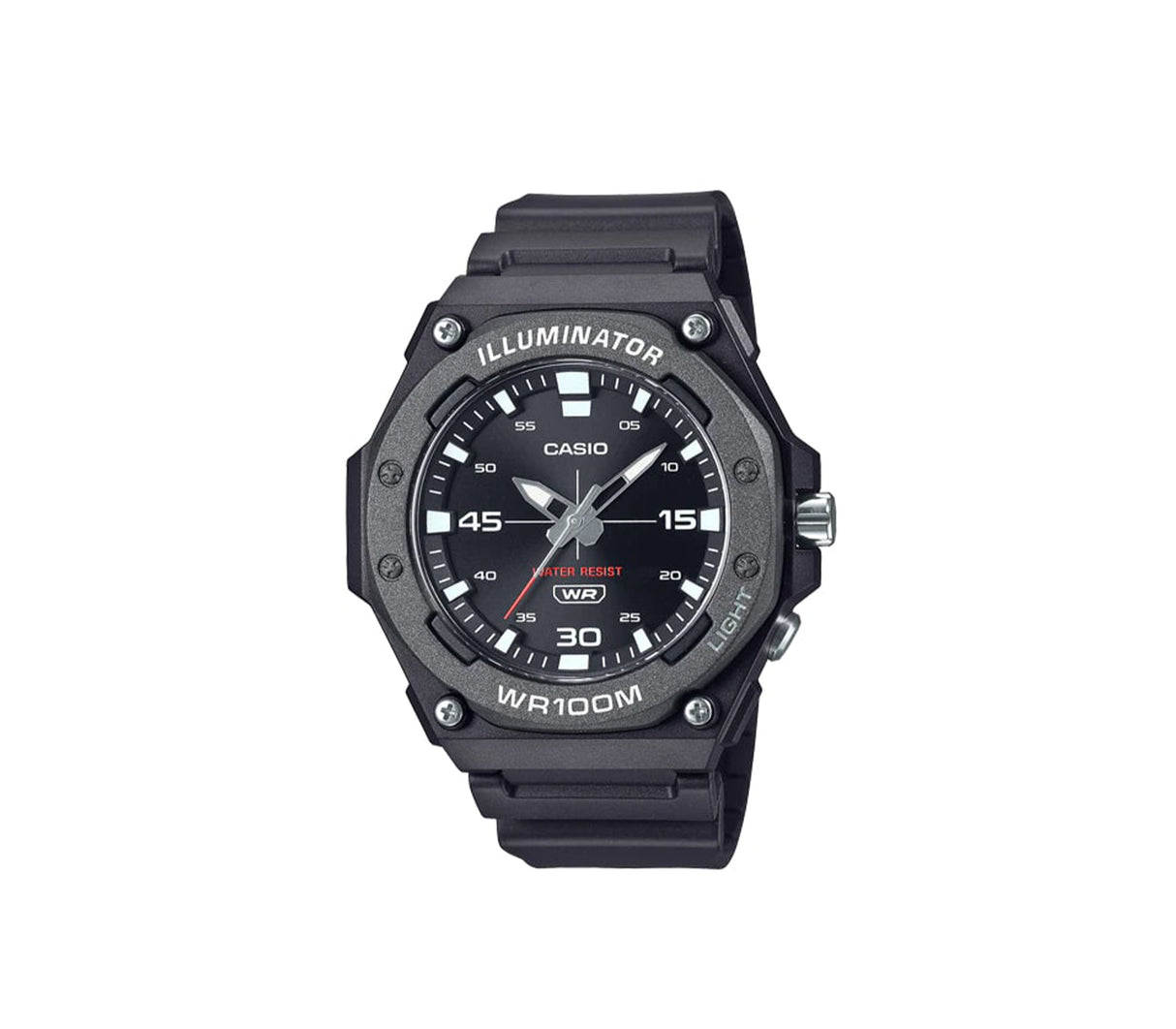Reloj analógico deportivo para caballero negro Casio
