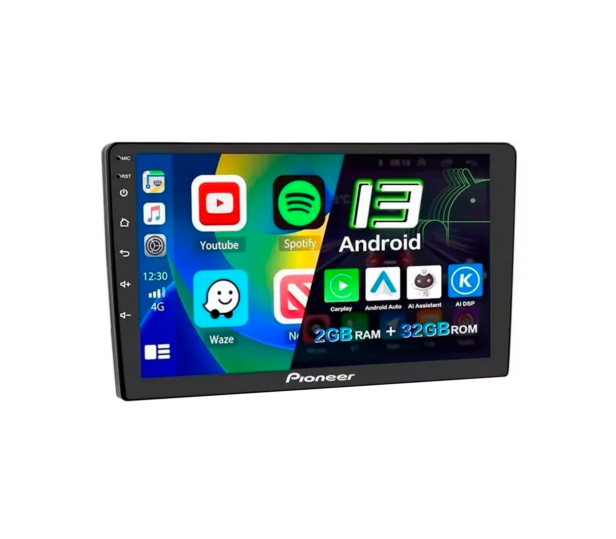 Reproductor p/carro c/pantalla táctil 9" bluetooth Pioneer
