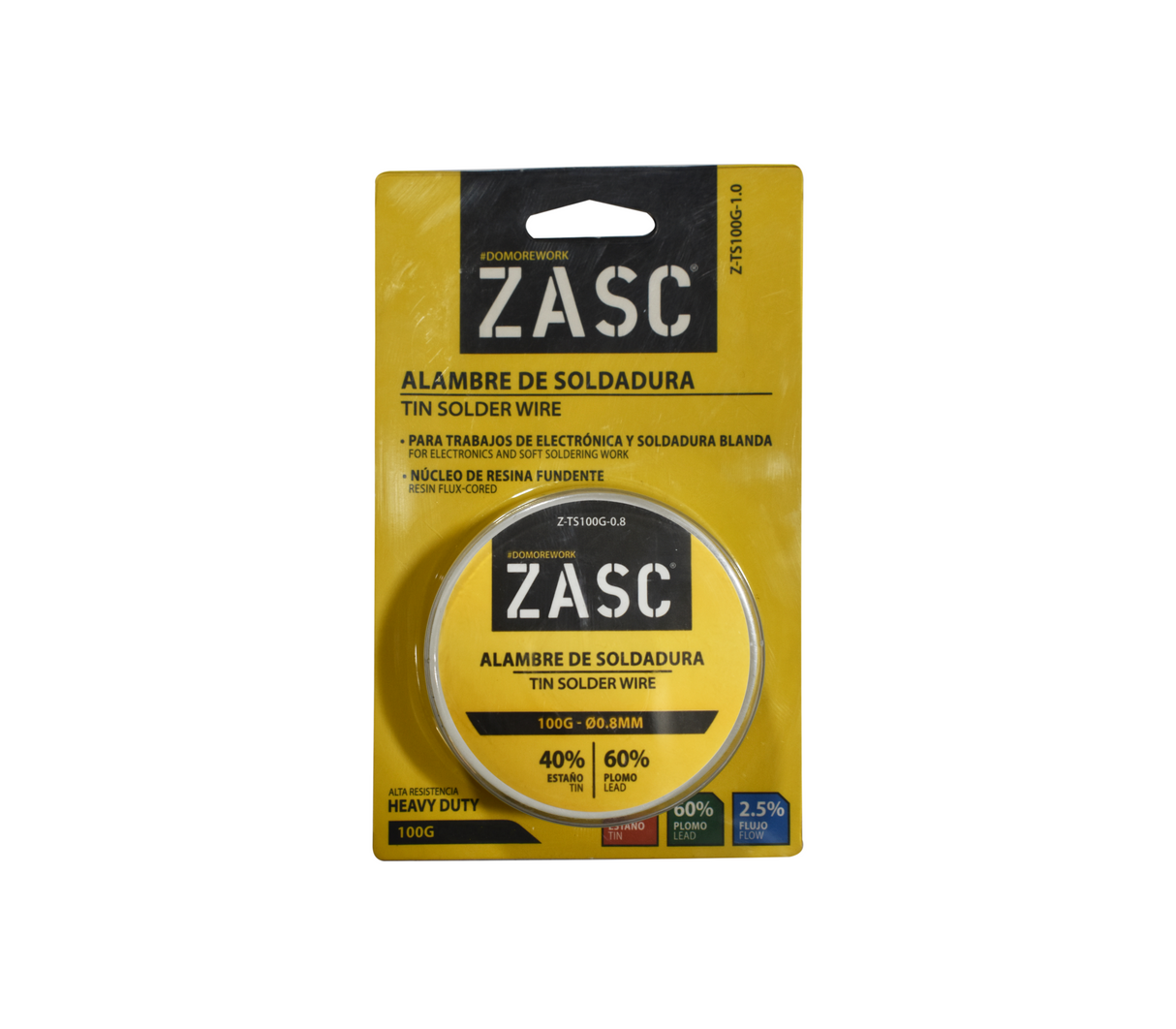 Rollo de estaño 0.8mm código 4-127 Zasc