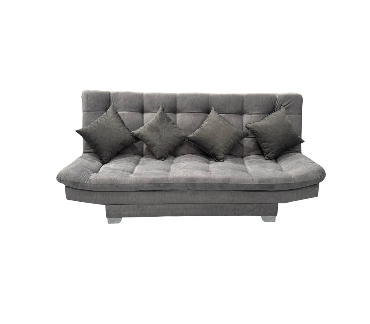 Sofacama en gamuza gris claro Prestigios