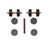 Set de mancuernas con barra ajustable K6