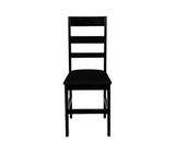 Silla para comedor victoria con tapizado bipiel negro Isabel