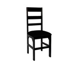 Silla para comedor victoria con tapizado bipiel negro Isabel