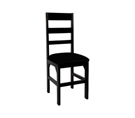 Silla para comedor victoria con tapizado bipiel negro Isabel